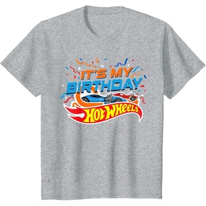 image:imageKids Hot Wheels Its My Birthday Confetti TShirtHeather Grey