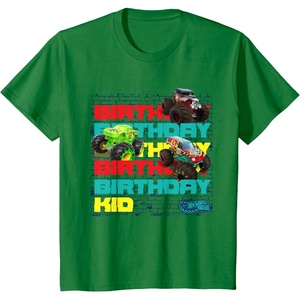 image:imageKids Hot Wheels Monster Trucks  Birthday Kid Crash Zone TShirtKelly Green