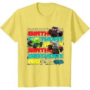 image:imageKids Hot Wheels Monster Trucks  Birthday Kid Crash Zone TShirtLemon Yellow