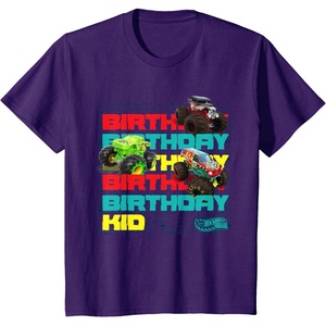 image:imageKids Hot Wheels Monster Trucks  Birthday Kid Crash Zone TShirtPurple