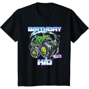 image:imageKids Hot Wheels Monster Trucks  Birthday Kid TShirtBlack