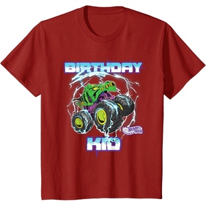 image:imageKids Hot Wheels Monster Trucks  Birthday Kid TShirtCranberry Red
