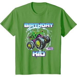 image:imageKids Hot Wheels Monster Trucks  Birthday Kid TShirtGrass Green