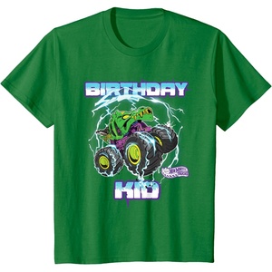 image:imageKids Hot Wheels Monster Trucks  Birthday Kid TShirtKelly Green