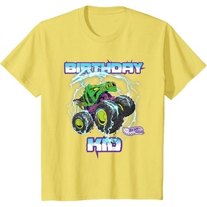 image:imageKids Hot Wheels Monster Trucks  Birthday Kid TShirtLemon Yellow