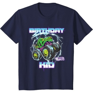 image:imageKids Hot Wheels Monster Trucks  Birthday Kid TShirtNavy Blue