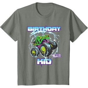 image:imageKids Hot Wheels Monster Trucks  Birthday Kid TShirtOlive Heather