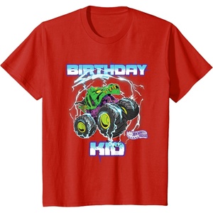 image:imageKids Hot Wheels Monster Trucks  Birthday Kid TShirtRed