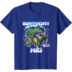 image:imageKids Hot Wheels Monster Trucks  Birthday Kid TShirtRoyal Blue