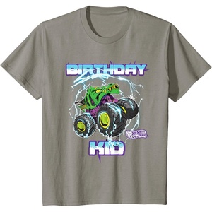 image:imageKids Hot Wheels Monster Trucks  Birthday Kid TShirtSlate Grey