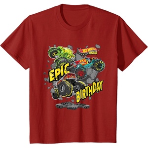image:imageKids Hot Wheels Monster Trucks  Epic Birthday TShirtCranberry Red