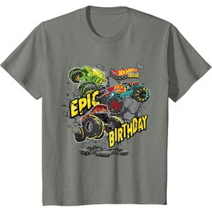 image:imageKids Hot Wheels Monster Trucks  Epic Birthday TShirtOlive Heather