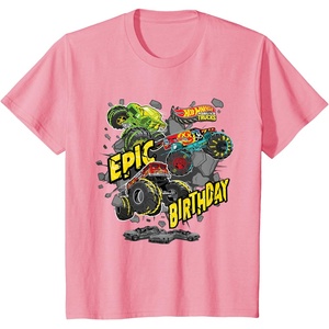 image:imageKids Hot Wheels Monster Trucks  Epic Birthday TShirtPink