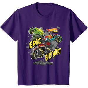 image:imageKids Hot Wheels Monster Trucks  Epic Birthday TShirtPurple