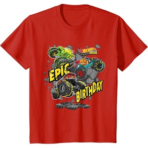 image:imageKids Hot Wheels Monster Trucks  Epic Birthday TShirtRed