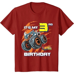 image:imageKids Hot Wheels Monster Trucks  Its My 3rd Birthday TShirtCranberry Red