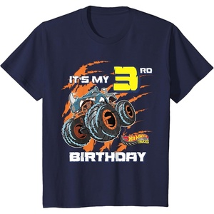 image:imageKids Hot Wheels Monster Trucks  Its My 3rd Birthday TShirtNavy Blue