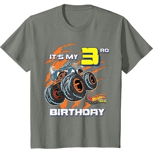image:imageKids Hot Wheels Monster Trucks  Its My 3rd Birthday TShirtOlive Heather