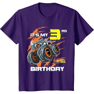 image:imageKids Hot Wheels Monster Trucks  Its My 3rd Birthday TShirtPurple