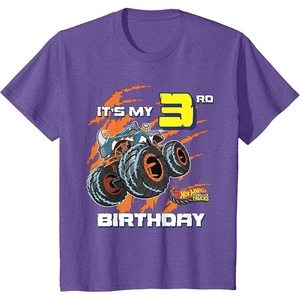 image:imageKids Hot Wheels Monster Trucks  Its My 3rd Birthday TShirtPurple Heather