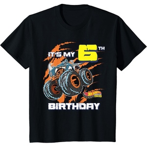 image:imageKids Hot Wheels Monster Trucks  Its My 6th Birthday TShirtBlack