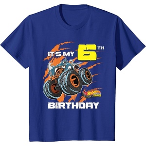 image:imageKids Hot Wheels Monster Trucks  Its My 6th Birthday TShirtRoyal Blue