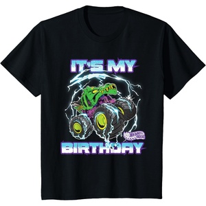 image:imageKids Hot Wheels Monster Trucks  Its My Birthday Epic Crushing TShirtBlack