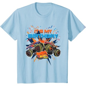 image:imageKids Hot Wheels Monster Trucks  Its My Birthday TShirtBaby Blue