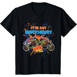 image:imageKids Hot Wheels Monster Trucks  Its My Birthday TShirtBlack