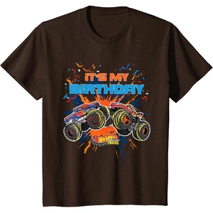 image:imageKids Hot Wheels Monster Trucks  Its My Birthday TShirtBrown