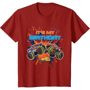 image:imageKids Hot Wheels Monster Trucks  Its My Birthday TShirtCranberry Red