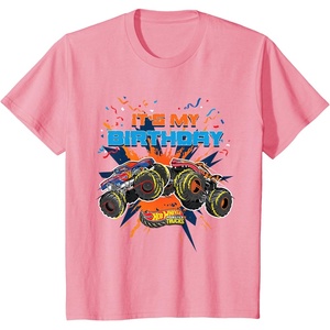 image:imageKids Hot Wheels Monster Trucks  Its My Birthday TShirtPink