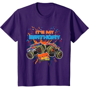 image:imageKids Hot Wheels Monster Trucks  Its My Birthday TShirtPurple