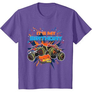 image:imageKids Hot Wheels Monster Trucks  Its My Birthday TShirtPurple Heather