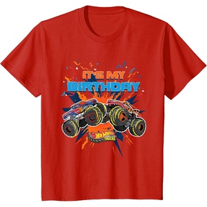 image:imageKids Hot Wheels Monster Trucks  Its My Birthday TShirtRed