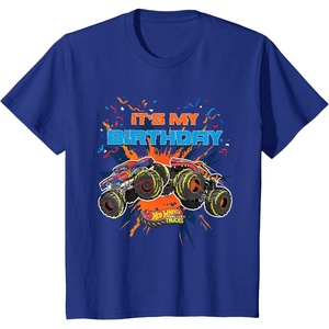 image:imageKids Hot Wheels Monster Trucks  Its My Birthday TShirtRoyal Blue