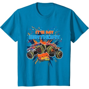 image:imageKids Hot Wheels Monster Trucks  Its My Birthday TShirtSapphire Blue