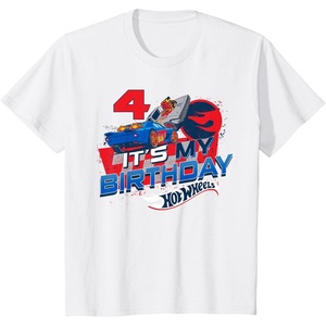 image:imageKids Hot Wheels Race Team Its My 4th Birthday TShirtWhite