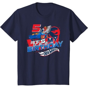 image:imageKids Hot Wheels Race Team Its My 5th Birthday TShirtNavy Blue