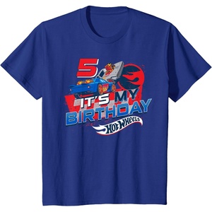 image:imageKids Hot Wheels Race Team Its My 5th Birthday TShirtRoyal Blue