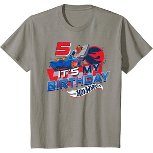 image:imageKids Hot Wheels Race Team Its My 5th Birthday TShirtSlate Grey