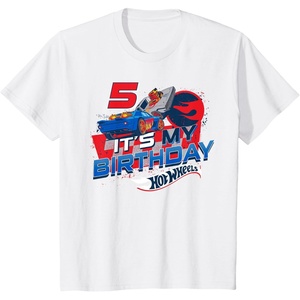 image:imageKids Hot Wheels Race Team Its My 5th Birthday TShirtWhite