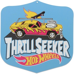 image:imageMattel Hot Wheels Red Muscle Car Since 1968 Embossed Metal SignBlueWhite