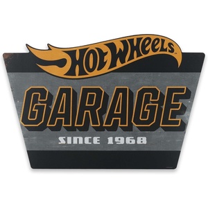 image:imageMattel Hot Wheels Red Muscle Car Since 1968 Embossed Metal SignGray