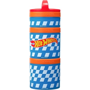 image:imageWhiskware Hot Wheels Snack Containers 3 Stackable Snack Cups Checkers3 Jar  Handle