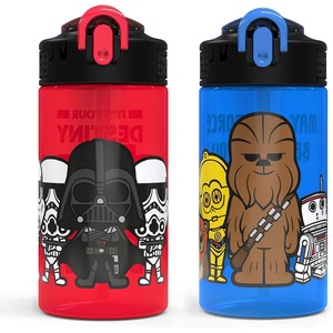image:imageZak Designs Hot Wheels Sage 16oz LeakProof Straw Kids Water Bottle 2PackDarth Vader Bottle 2pk