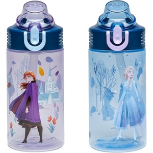 image:imageZak Designs Hot Wheels Sage 16oz LeakProof Straw Kids Water Bottle 2PackDisney Frozen Anna  Elsa