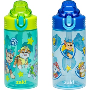 image:imageZak Designs Hot Wheels Sage 16oz LeakProof Straw Kids Water Bottle 2PackPAW Patrol Chase  Friends