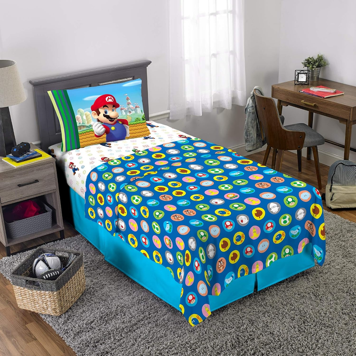 image:imageFranco Kids Bedding Super Soft Sheet Set 4 Piece Full Size Hot WheelsMulticolored
