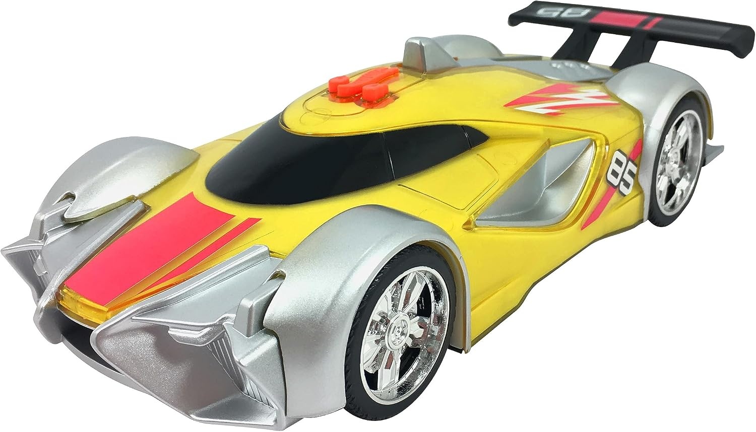 image:imageHot Wheels Color Crashers Cyber Speeder Vehicle 10Inch Blue Motorized Toy Car with Lights and Realistic Racing Sounds Kids Toys for Ages 3 Up by Just PlayYellow